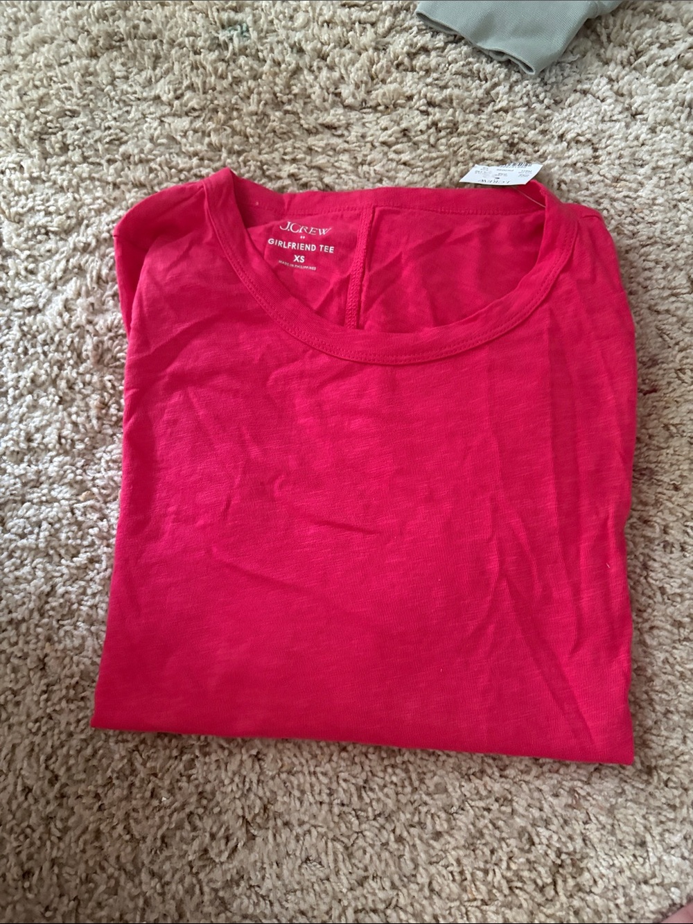 J. Crew Girlfriend Tee in Hot Pink